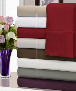 Cotton 1500 Thread Count Solid Pillowcase by Superior - (Set of 2)