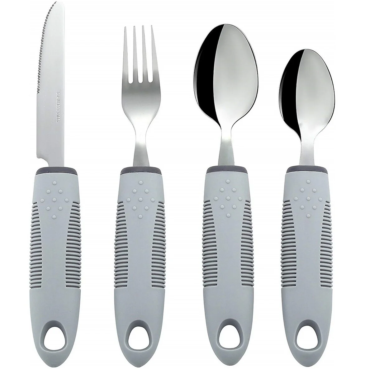 Homvare 4-Piece Kitchen Set, Adaptive Utensils - Grey - 4 pieces