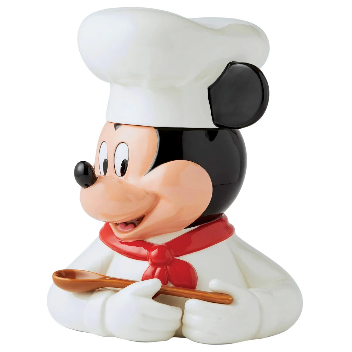 Disney Sculpted Chef Mickey Ceramic Detailed Cookie Jar - 13.7 x 9.9 x 10.6