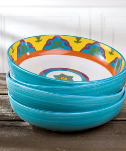 Euro Ceramica Galicia 4 Piece 8.5" Pasta Bowl Set - 40 oz