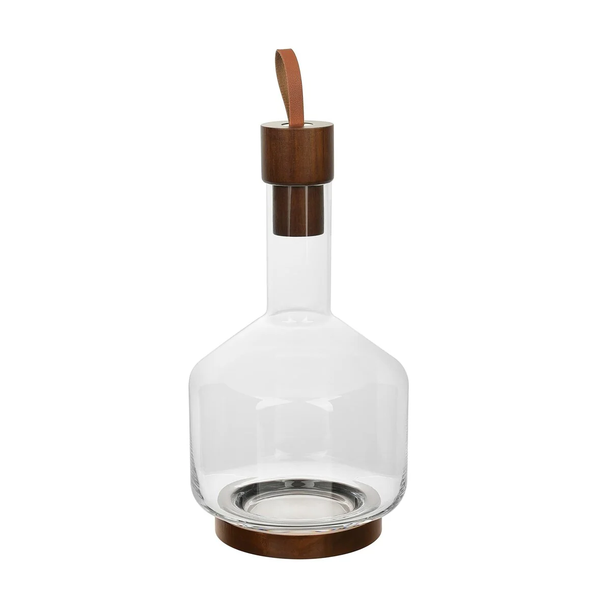Bruno Magli Whiskey Decanter with Wooden Stopper - 74 oz