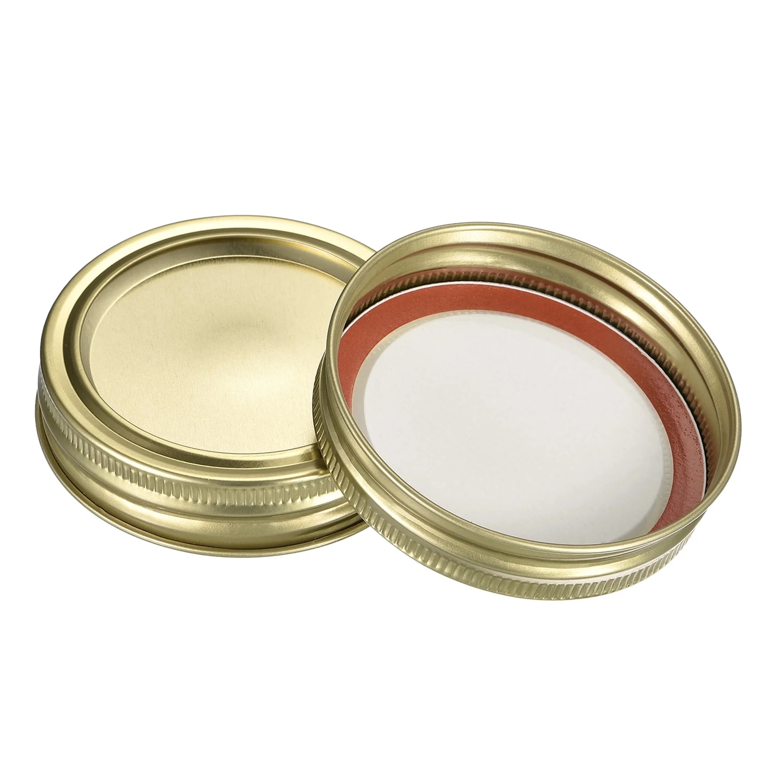 Canning Lids, 20 Sets - Tinplate Split-Type Regular Mouth - Gold - 70mm