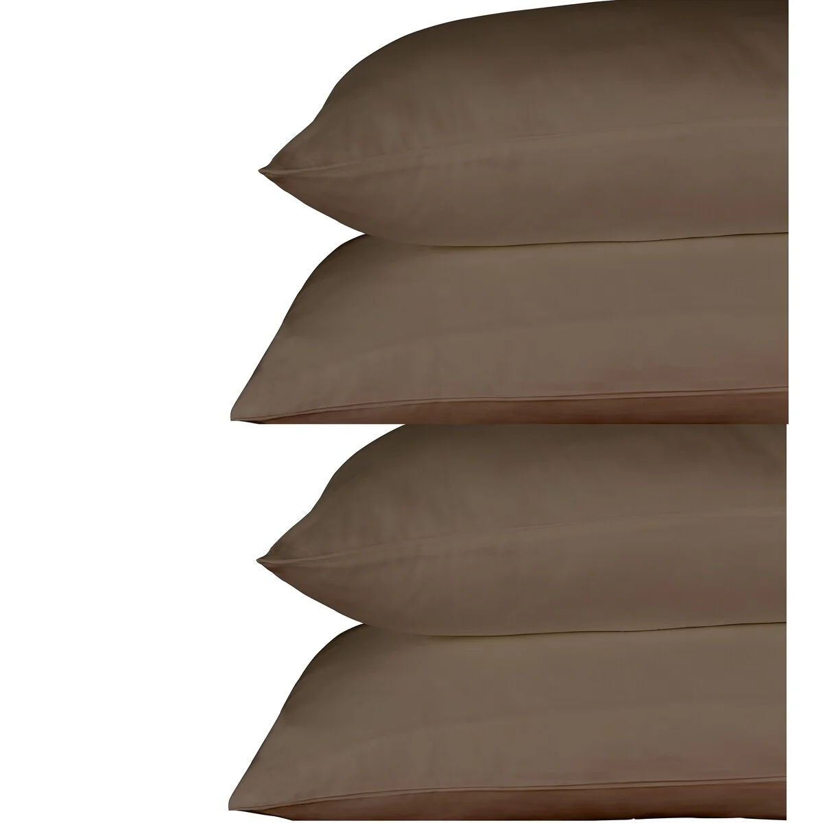 Just Linen 500 TC 100 Percent Egyptian Quality Cotton Solid Color Value Pack of 4 Queen Pillow Cases