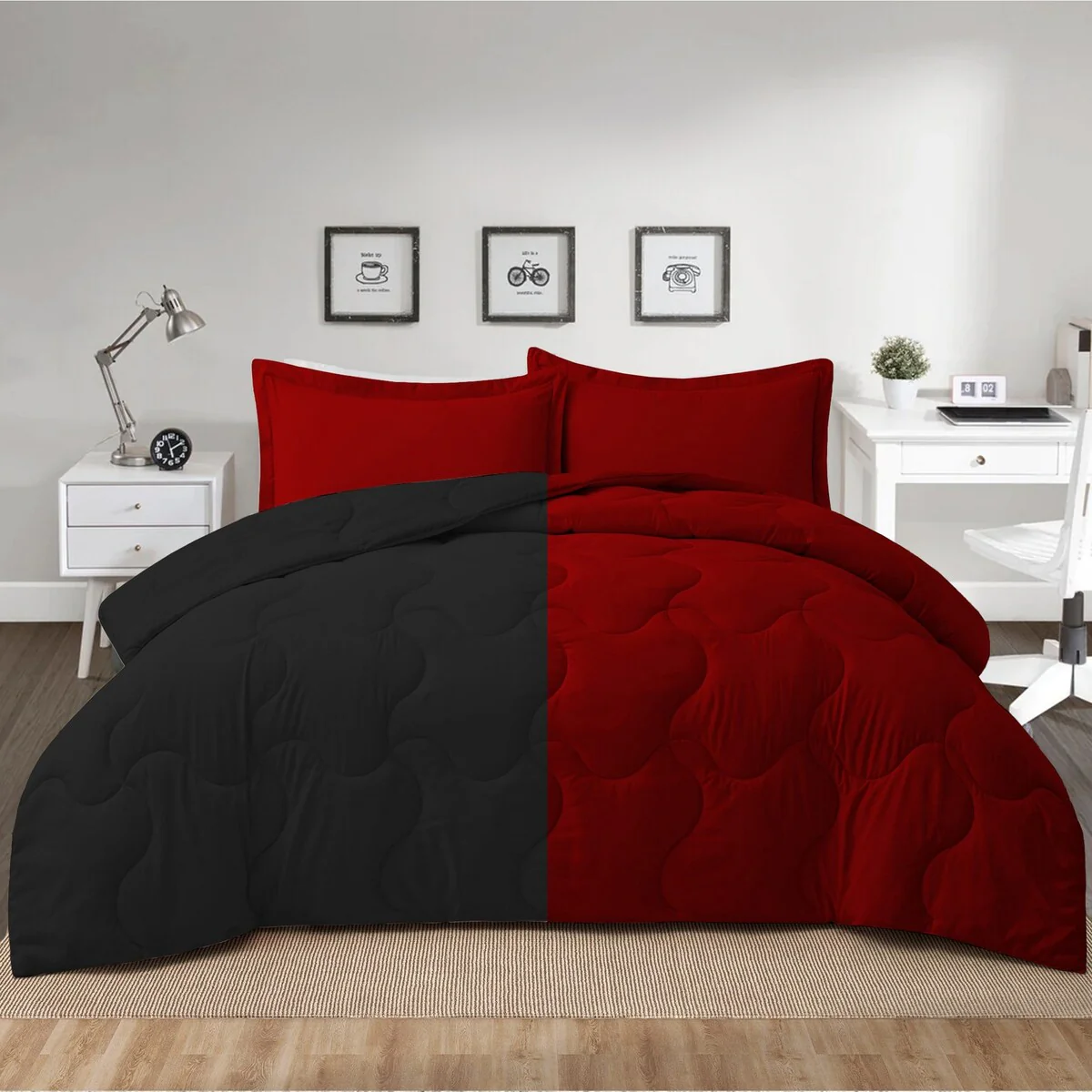 Lightweight Reversible Down Alternative Comforter Set