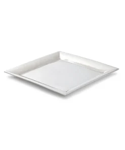 Artisan Hammered Stainless Steel Serving Tray Set of 2