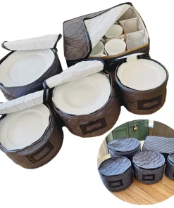 Evelots Dinnerware Storage Bags-Soft-12 Settings-China/Crystal-48 Felt-5 Cases - 5 cases