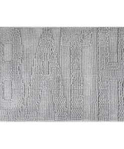 Letter Bathroom Mat Soft Fluffy Chenille Non Slip Backing Absorbent Toilet Baths Rugs Home Gifts