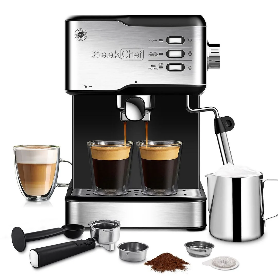 20 Bar 3-in-1 Auto-frothing Espresso Machine with 1.5L Water Tank