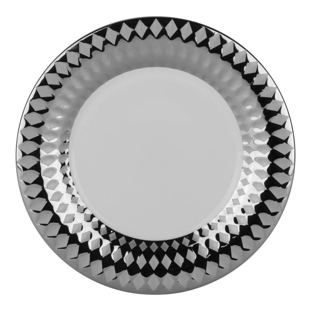 10 Strawberry Street Cairo 8-inch Salad Plate Silver (Set of 6)