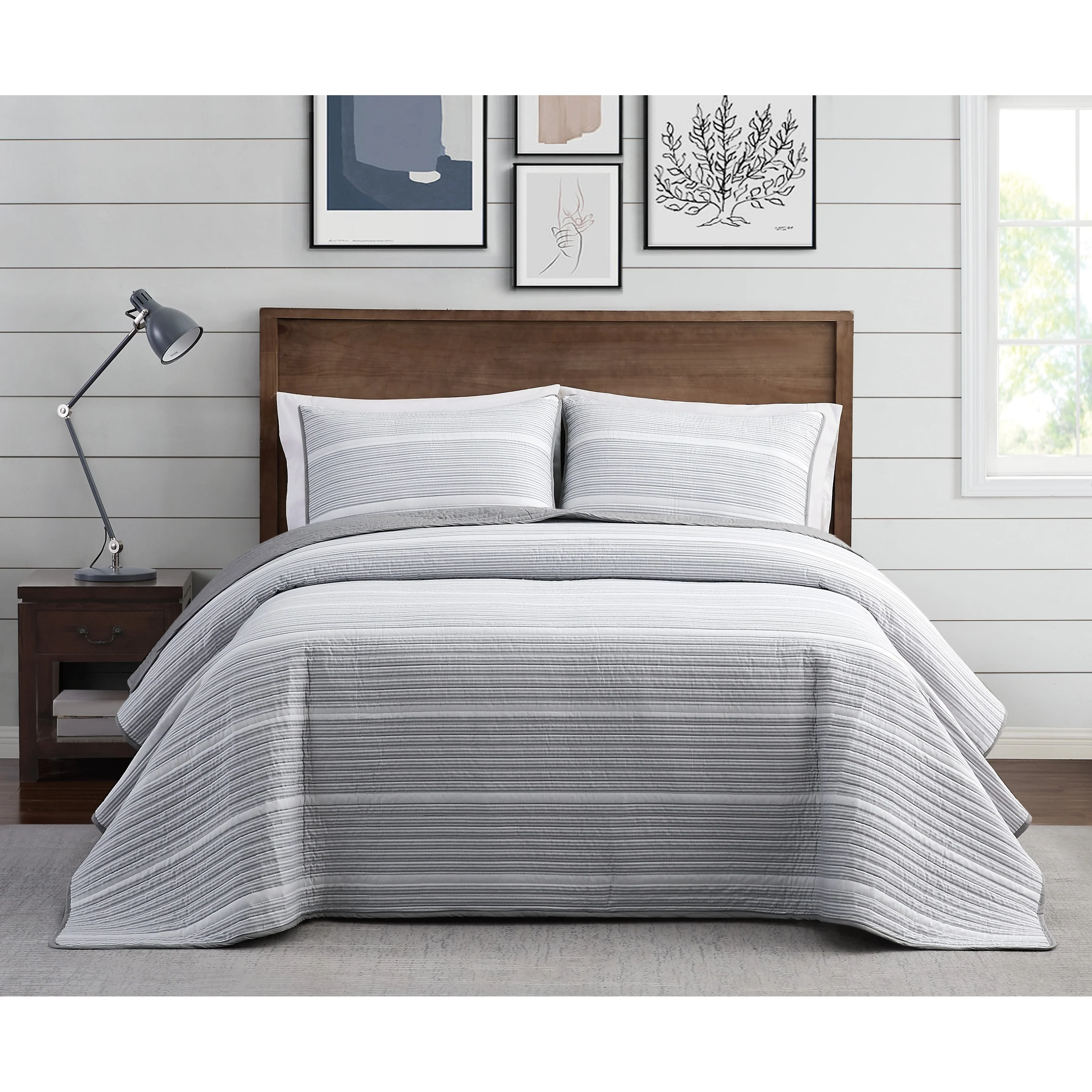 Brooklyn Loom Niari Yarn Dye Stripe Quilt Set
