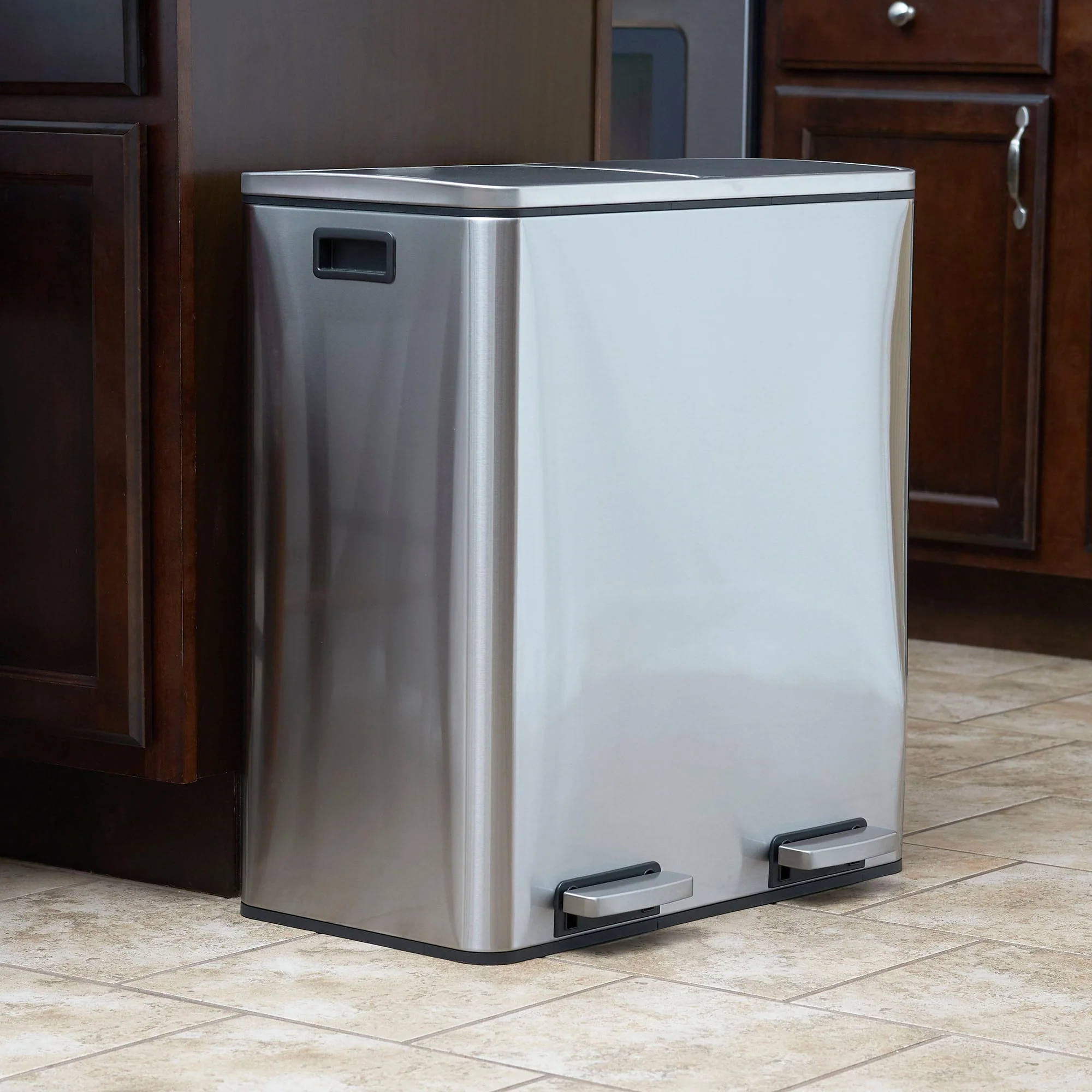 Household Essentials Dual Compartment Trash Can