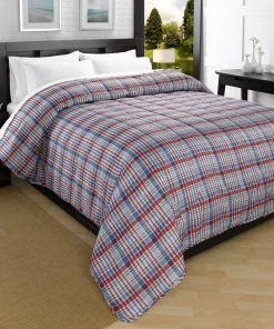 Ella Jayne Campus Plaid Printed Down Alternative Ultra Lightweight Comforter