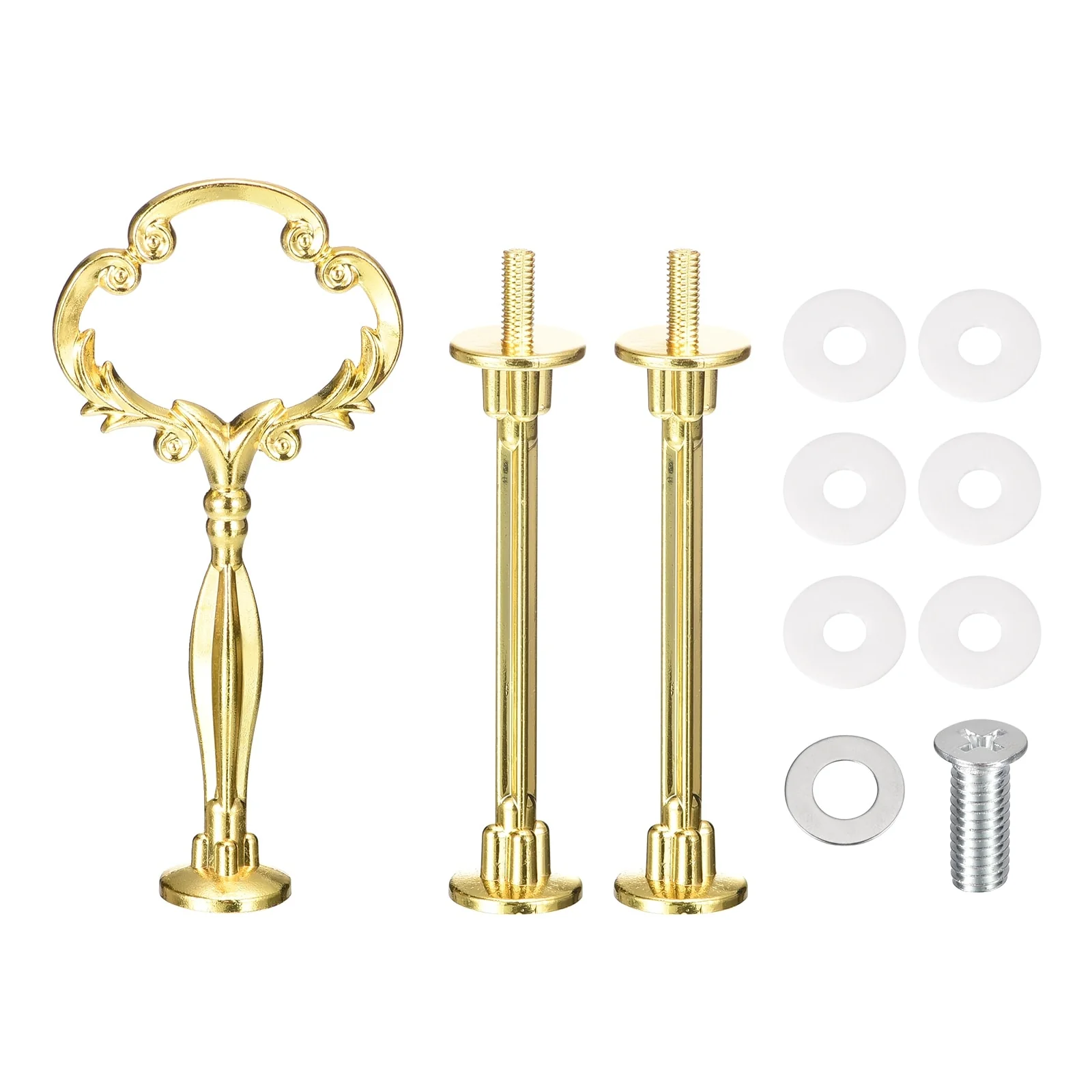 1 Set Cake Tray Stand Handle Cupcake Dessert Plate Hardware Fitting Holder Rod Stand Handle Thicken, 3-Tiers