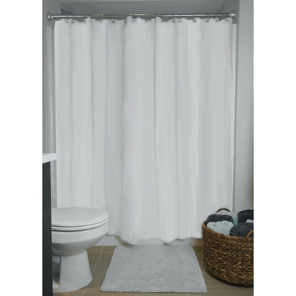 70x71-Inch White Shower Curtain Liner