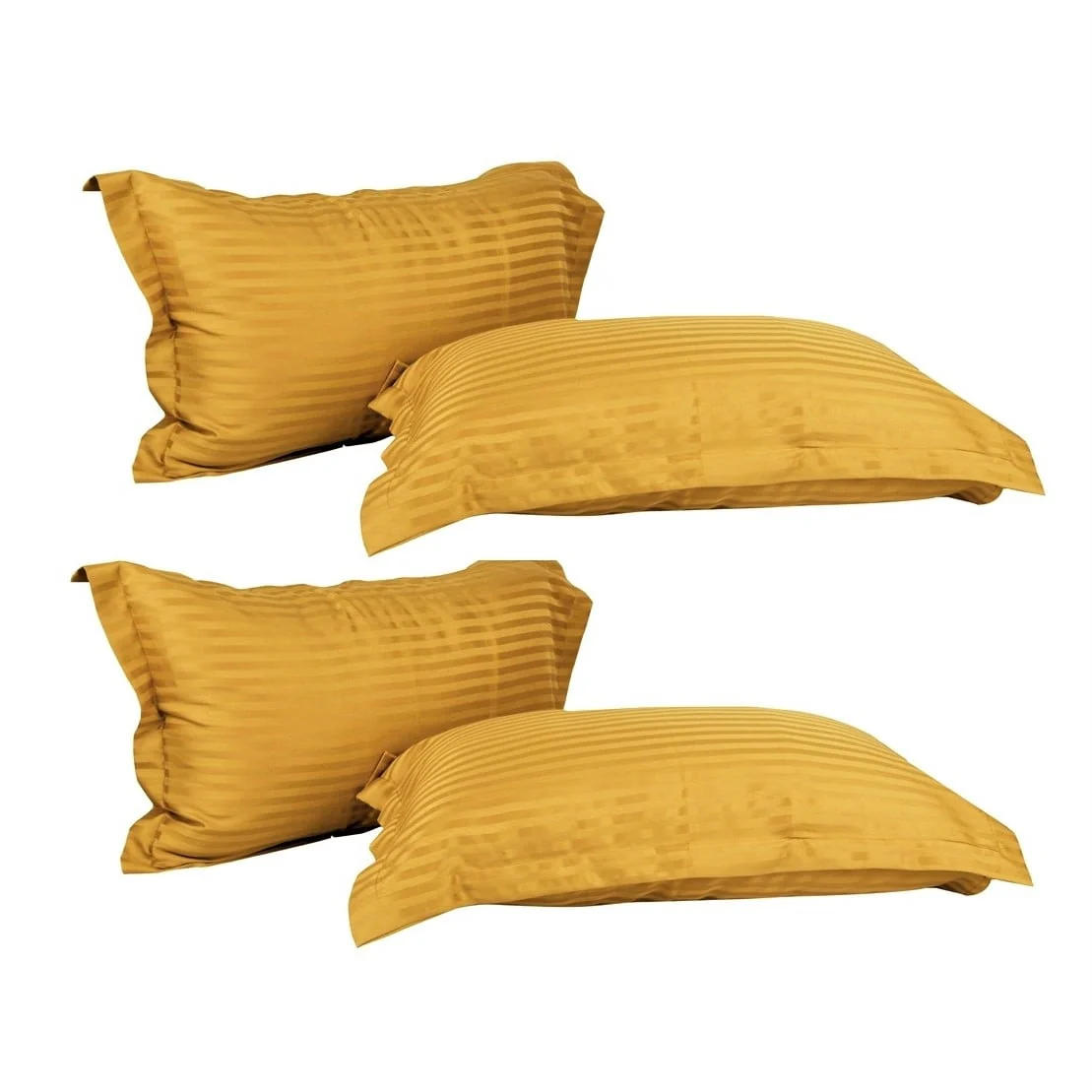 Just Linen Micro Poly Sateen Pencil Striped Pack of 4 Full Size Pillow Cases