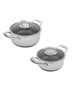 DiamondClad 4 Piece Hybrid Nonstick Stainless Steel Stock Pot Cookware Set