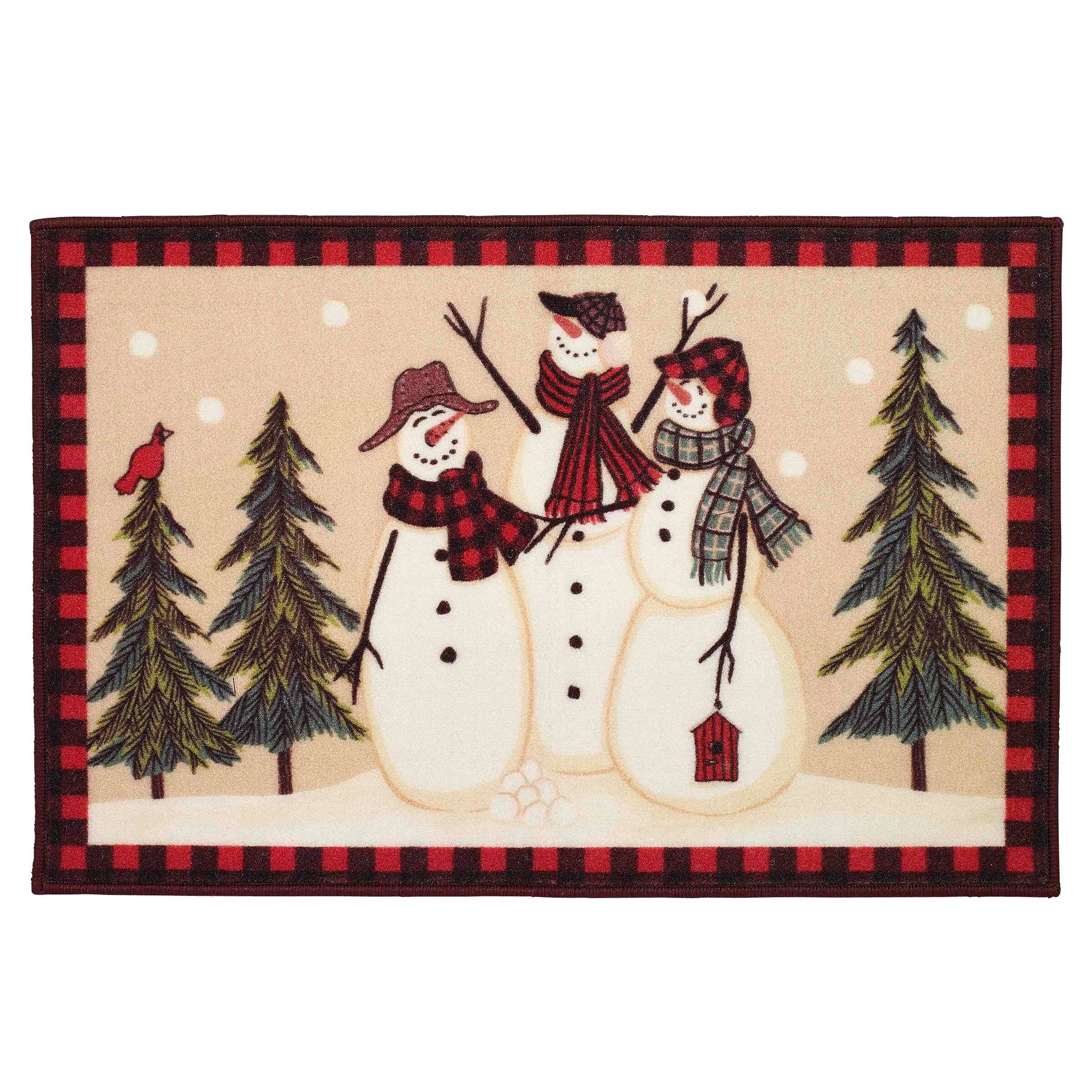 Avanti Linens Snowmen Gathering Rug