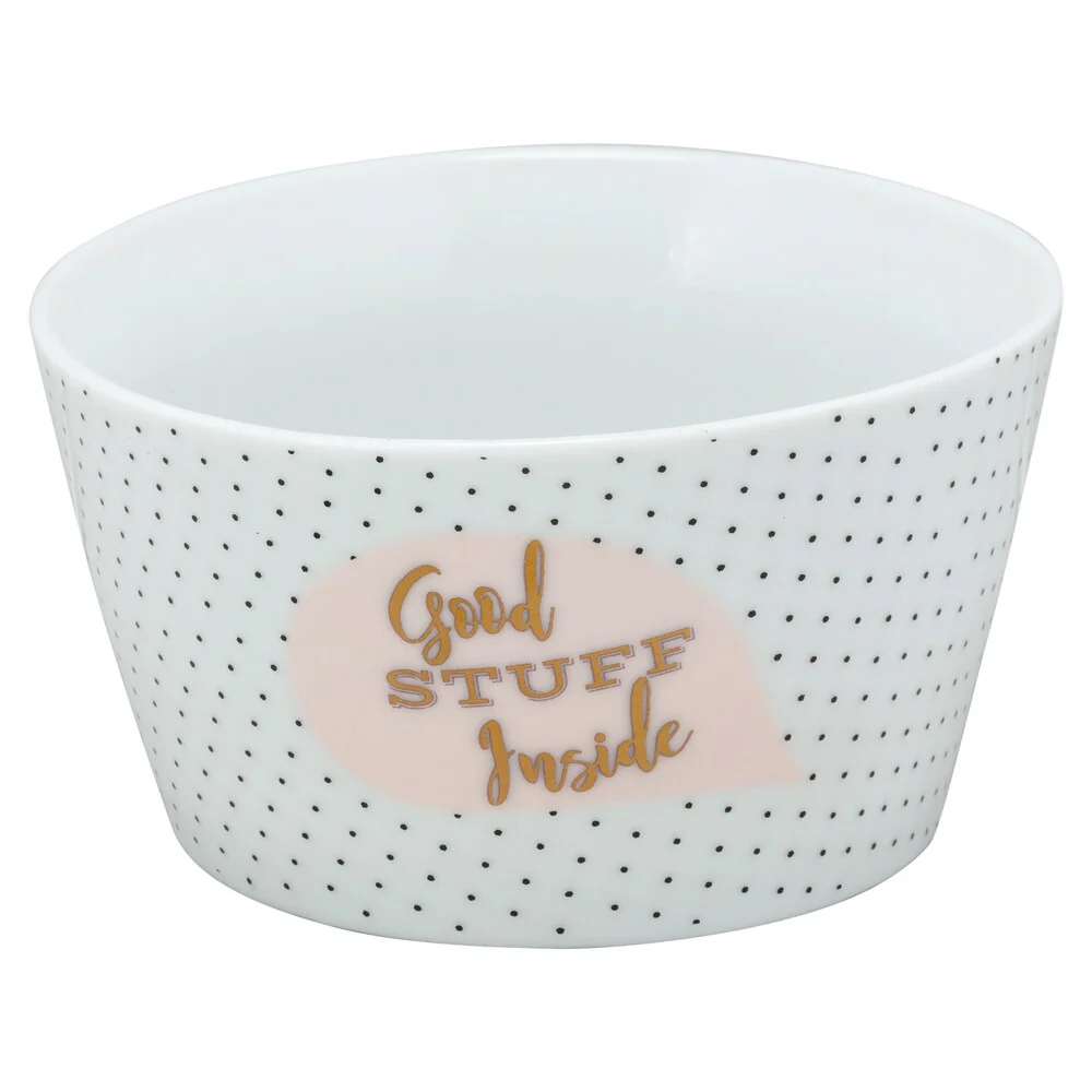 10 Strawberry Street 'Good Stuff Inside' Polkadot Porcelain Goodies Bowl (Set of 4)
