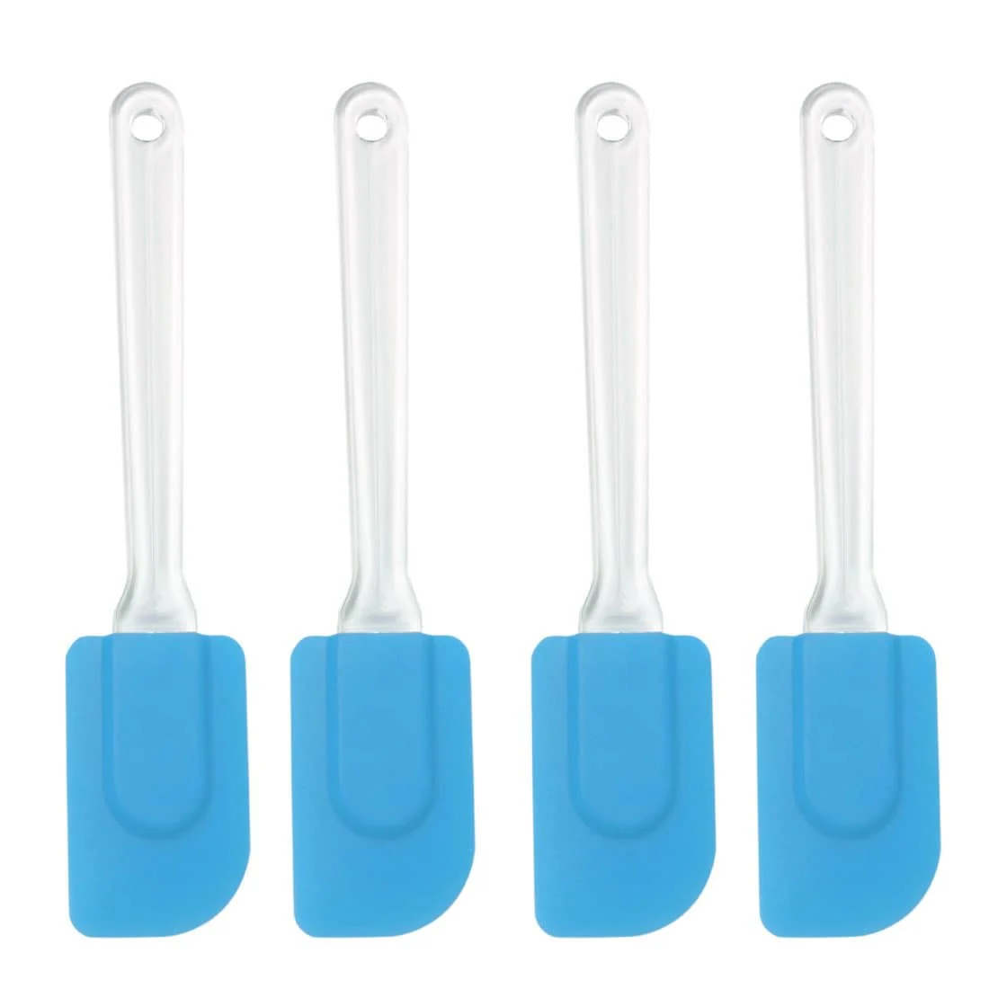 4pcs Flexible Silicone Spatula Heat Resistant Non Stick for Cooking - 9.6" x 1.9"(L*W)