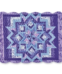 Emily Star Purple Border Standard Bed Pillow Sham