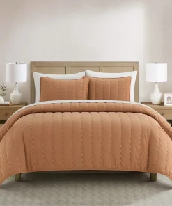 Chic Home Jada 7-Piece Rich Corduroy Embroidered Quilt Set