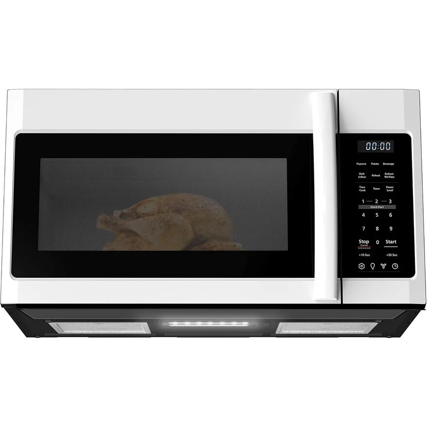 1.7 Cu Ft Over-the-Range Microwave with Vent & Auto Cooking in White 1000W