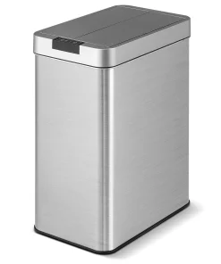 Costway Slim Kitchen Trash Can with Wing Lids 13.2 Gal Automatic