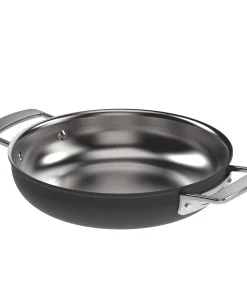 Demeyere Black 5 Stainless Steel with Ceramic exterior coating 9.5-in Double Handle Fry Pan - 9.5-inch