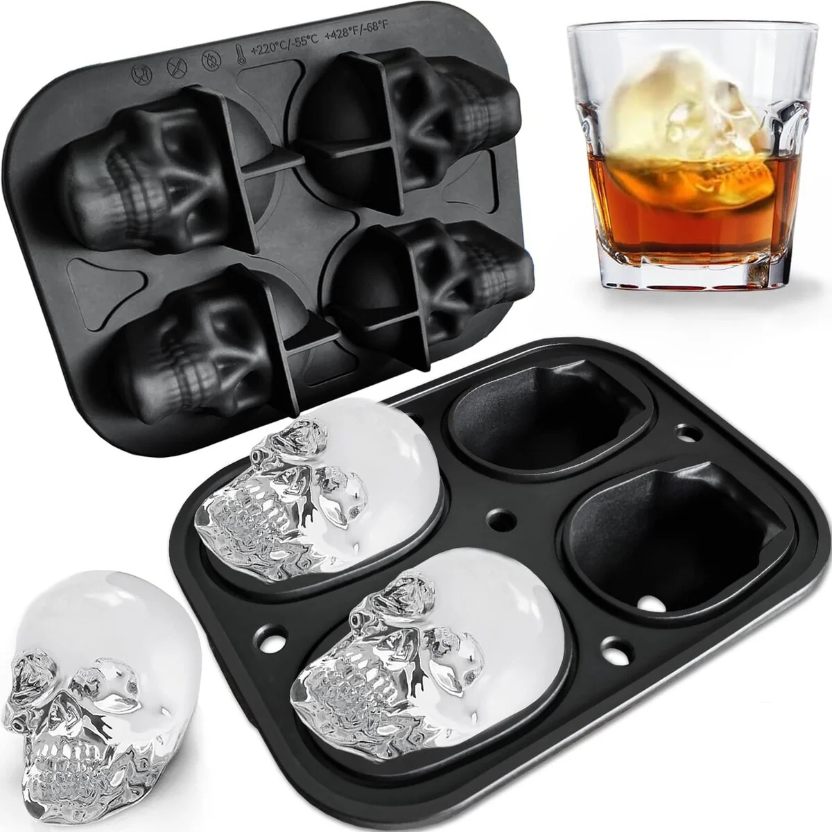 Cavity Silicone Skull Ice Maker