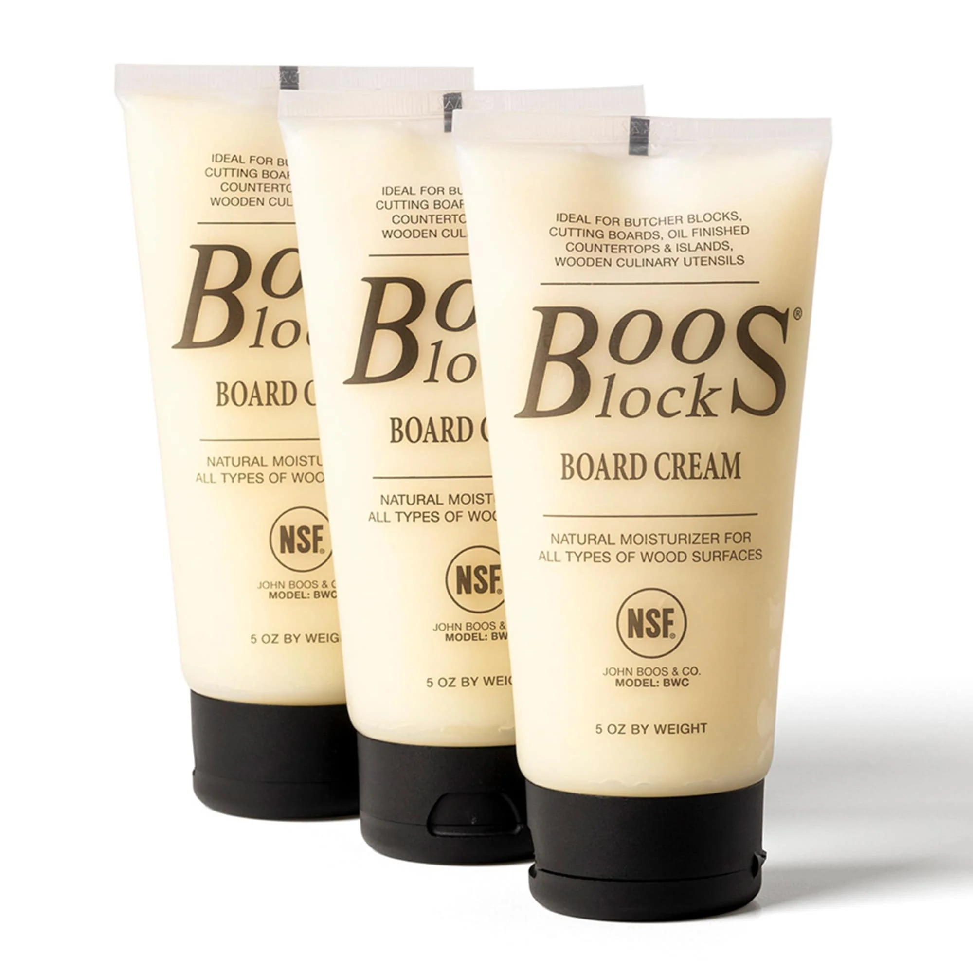 John Boos Block 5 Oz Wooden Butcher Block Cutting Board Moisture Cream, (3 Pack) - 16