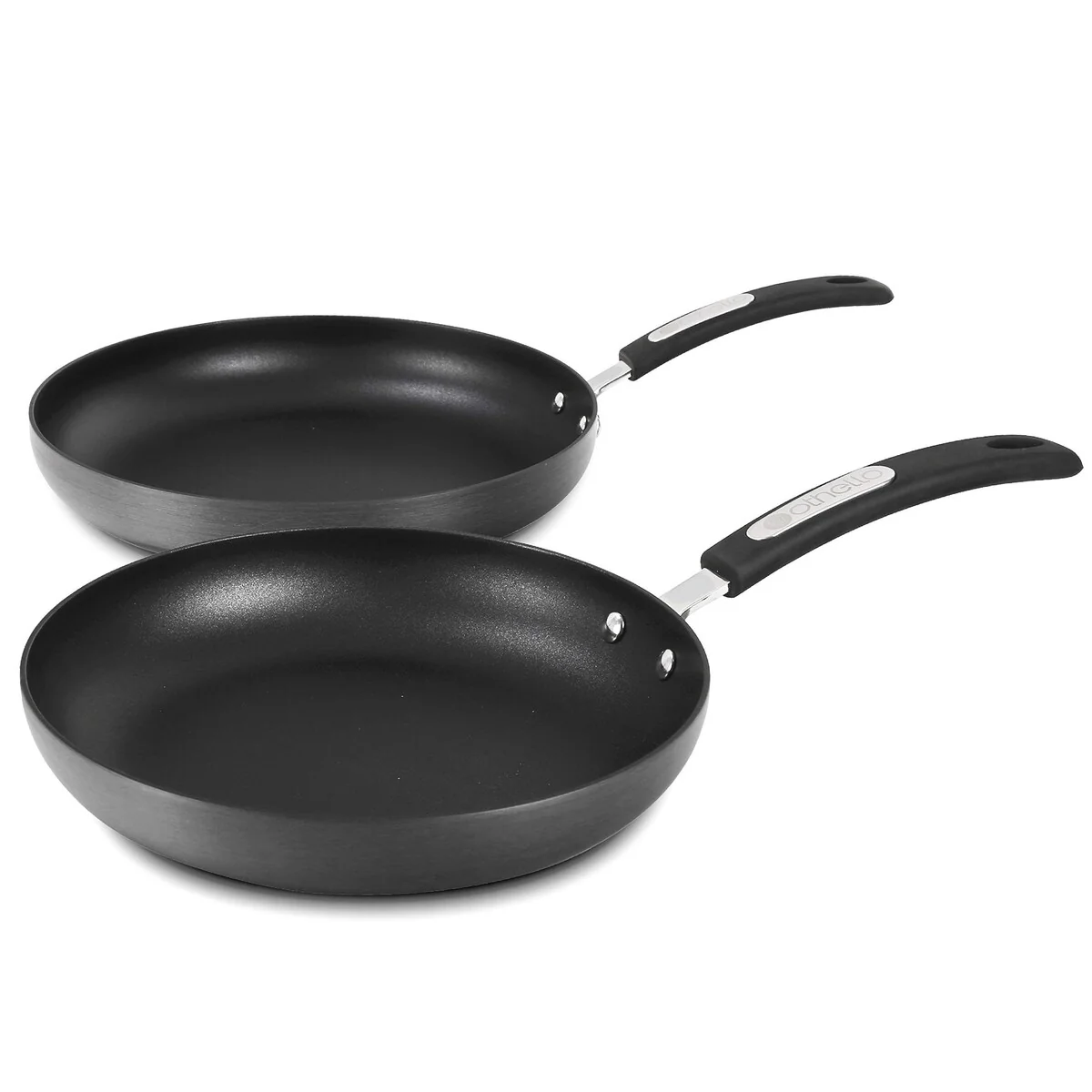 CH-AP2 2-Piece Hard-Anodized Non-Stick Fry Pan Cookware Set, Black