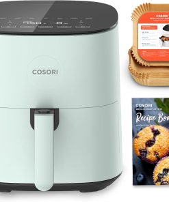 COSORI Air Fryer 9-in-1, Compact 5-Qt, Perect for Meat Enthusiasts with 450°F Max Heat Function , 130+ In-App Recipes, Little to No Oil, Easy Clean Glass Touch Panel & Nonstick Basket, Gray