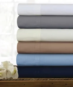 300 TC Cotton Percale Extra Deep Pocket Oversized Bed Sheet Set