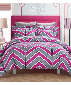 Chic Home Dallas Fuchsia 9-Piece Bed in a Bag with Sheet Set