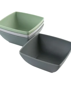 Gibson Home Grayson 4 Piece 6 Inch Melamine Bowl Set in Assorted Colors