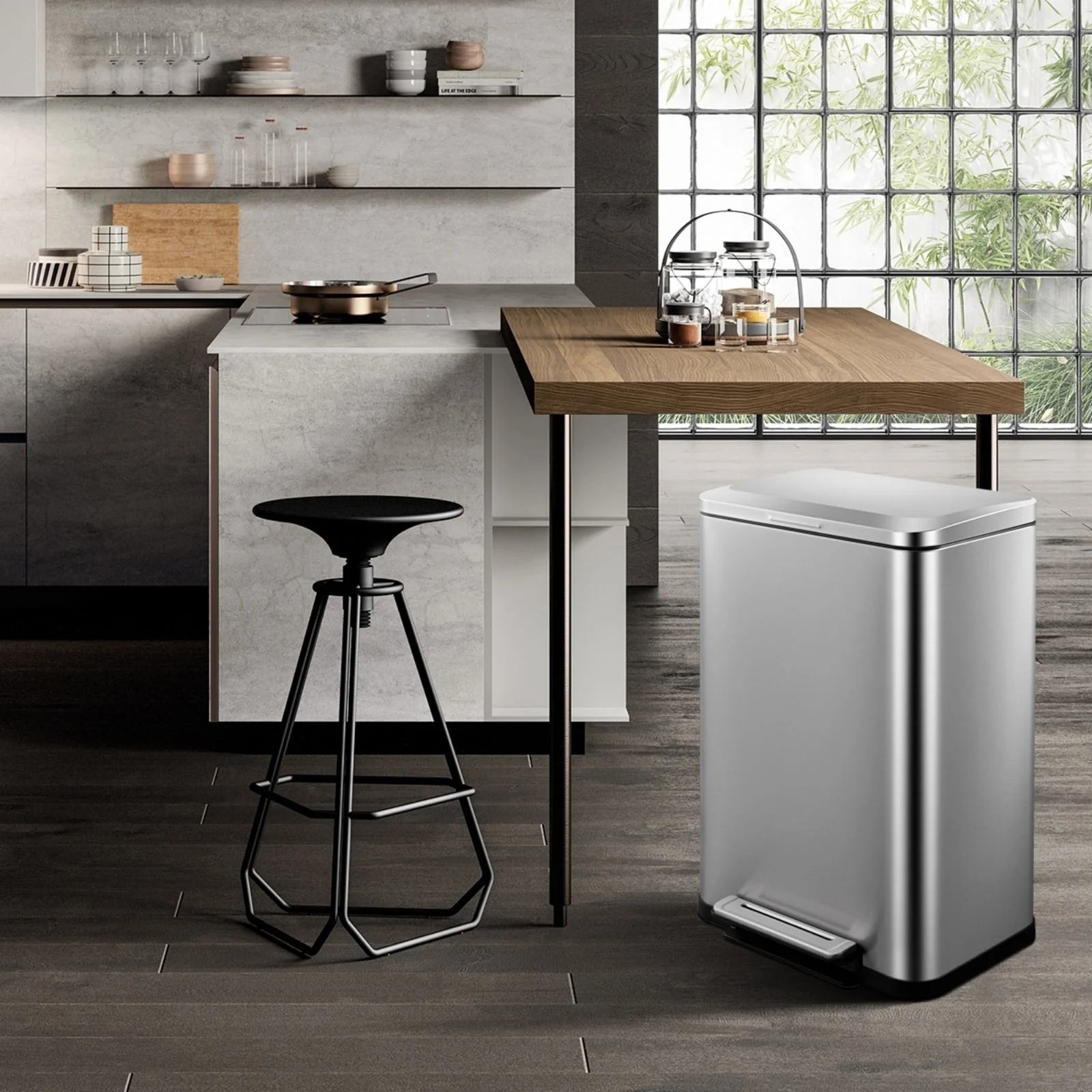 13 Gallon Stainless Steel Trash Can