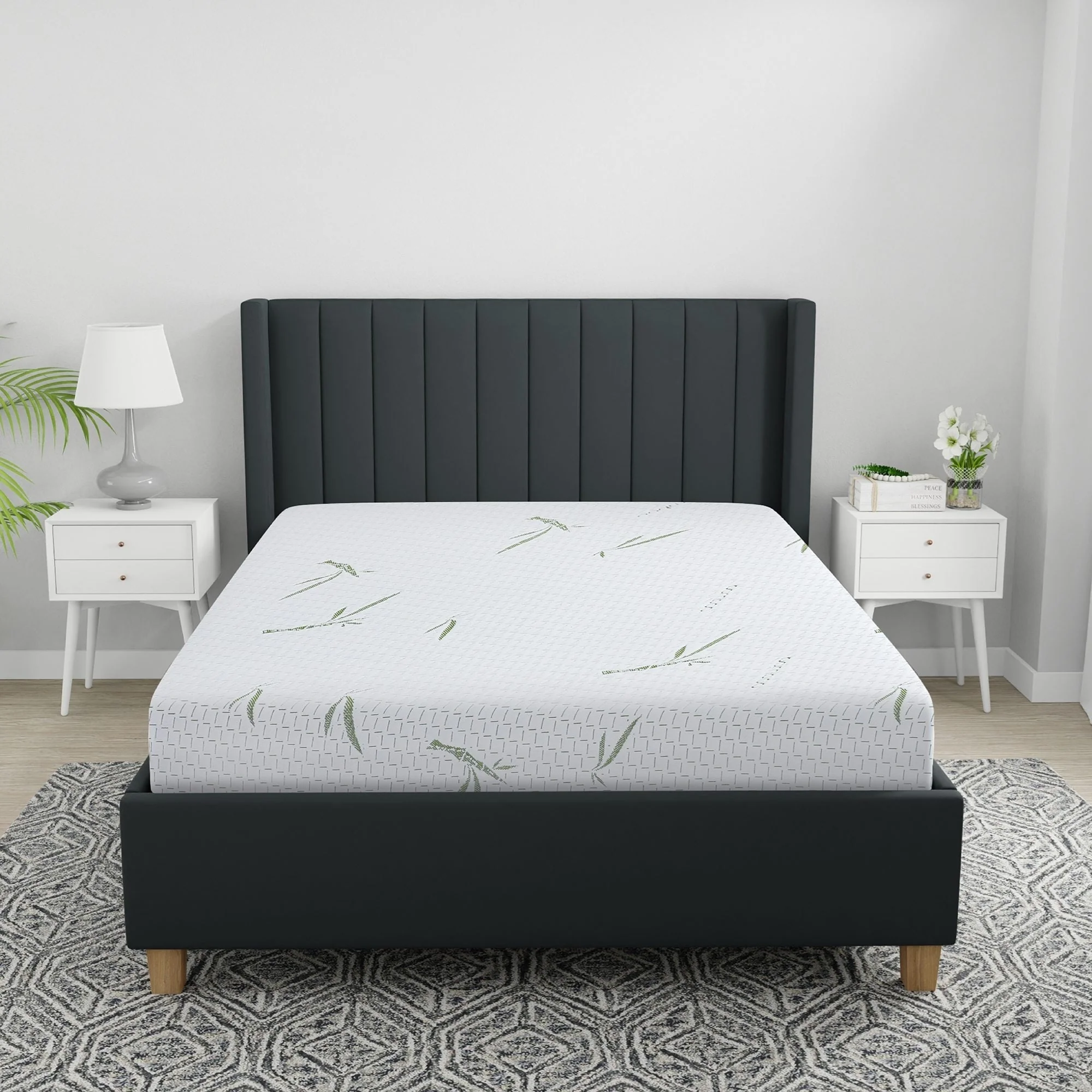10-Inch Dual Layer Memory Foam Mattress with Bamboo Infused Cover