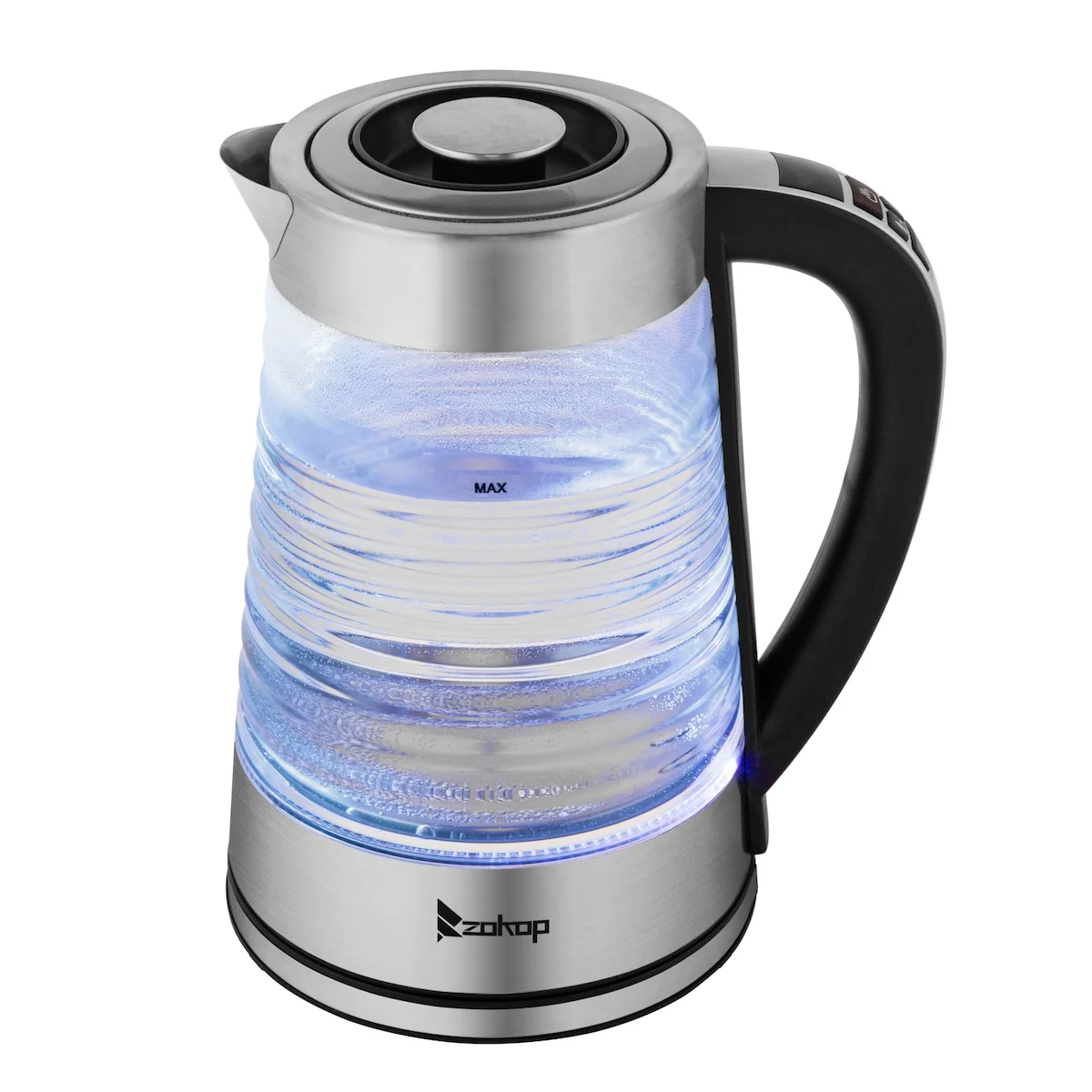 2.2L 110V 1100W Electric Kettle With Borosilicate Glass Blue Light