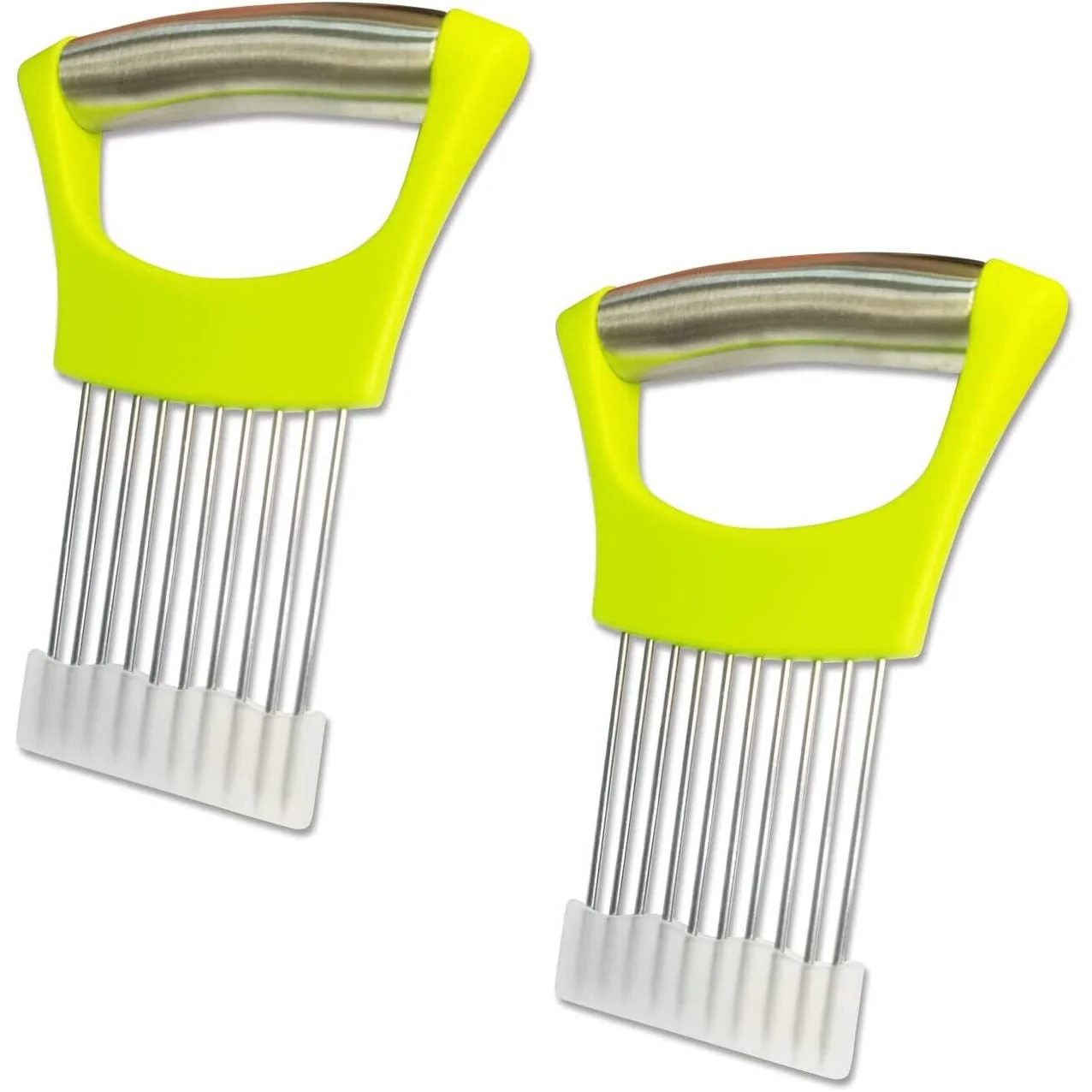 2 Pcs Onion and Vegetable Slicer Holder in Green