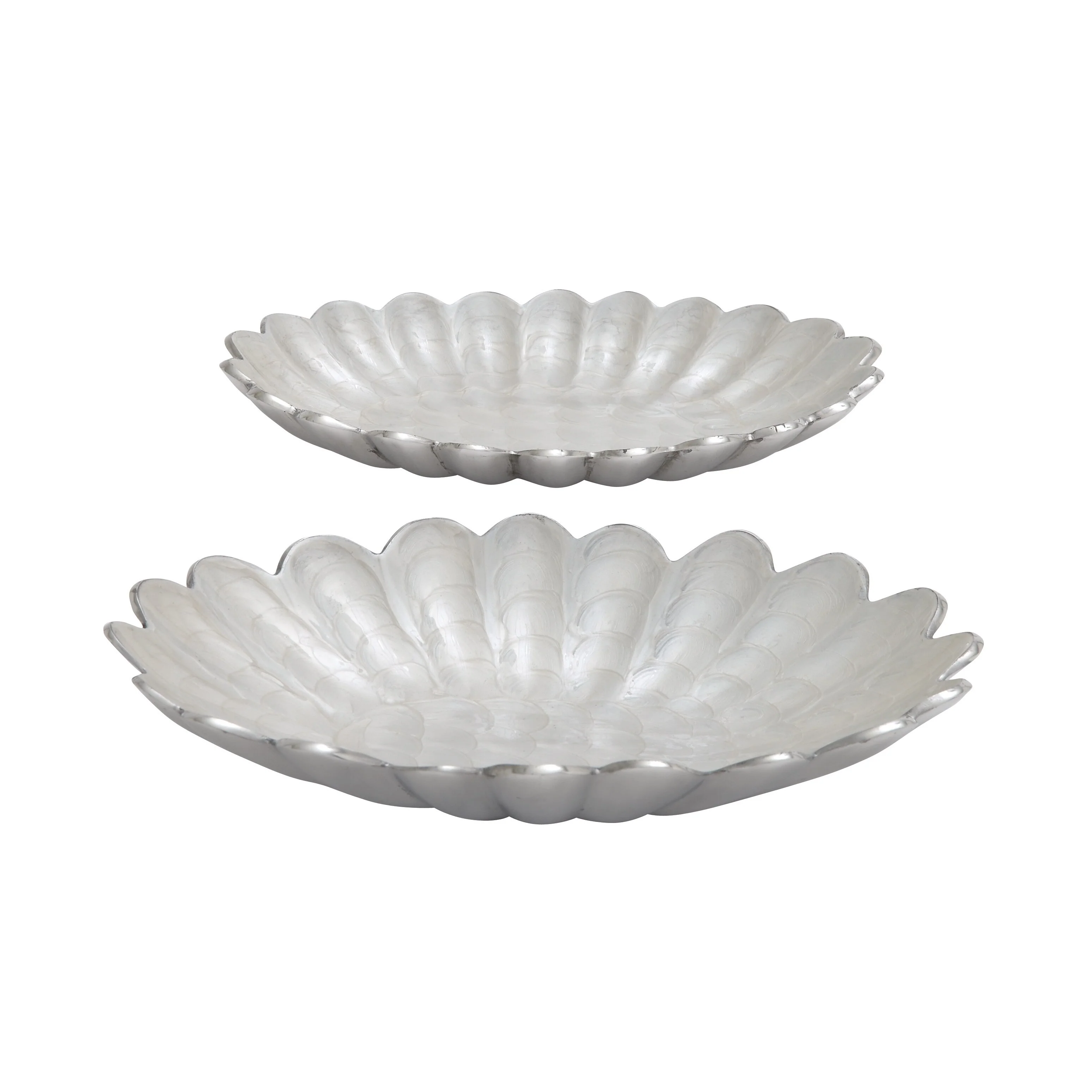 Breathtaking Aluminum Oval Bowl Set of 2