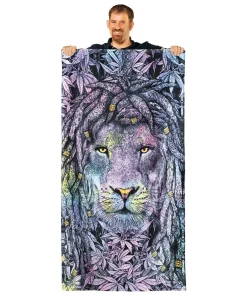 Colorful Rasta Lion 30 x 60 Cotton Beach Towel - 10.000 x 8.000 x 2.000
