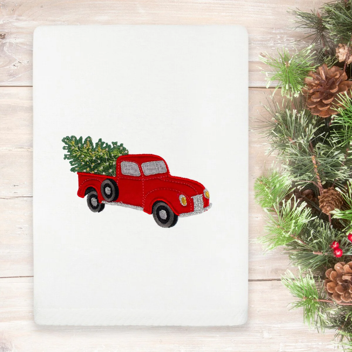 Authentic Hotel and Spa Christmas Truck Hand Towel