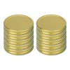 10 Pack Metal Wide Mouth Mason Jar Lids with Sealing Rings - Gold Tone - 10pcs
