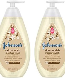 Johnson's Skin Nourishing Moisture Baby Body Wash With Vanilla & Oat Scents, Hypoallergenic & Tear Free Baby Bath Wash, Paraben-, Dye-, Sulfate & Phthalate-Free, 20.3 fl. oz