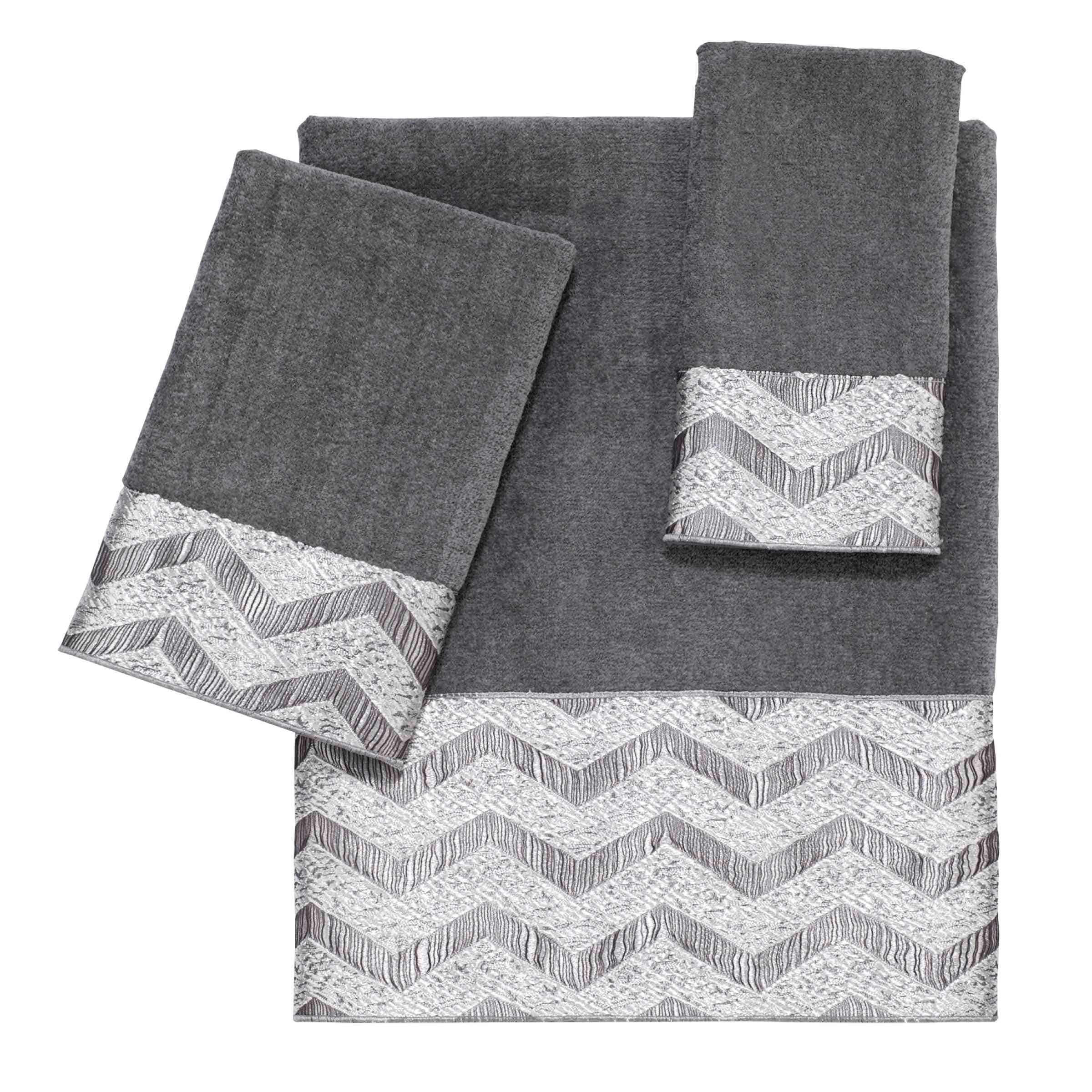 Avanti Linens Chevron Galaxy 3-Piece Towel Set - Towel 3pc Set - B/H/FT