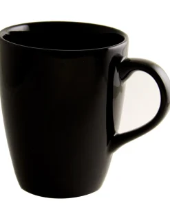 10 Strawberry Street Black Rim Barrel 12-ounce Mug (Set of 6)