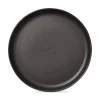 Logan Dinner Plate Stoneware Dishwasher Safe Black, 11 inch. Set 4
