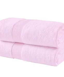 Fabstyles Luxury Large Bath Sheet 35 by 70 Inches Set of 2