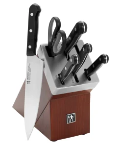 HENCKELS Solution Self-Sharpening Knife Block Set - Brown