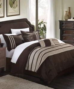 Chic Home Tijuana 11-Piece Pleated Pieced Bed in a Bag Comforter Set